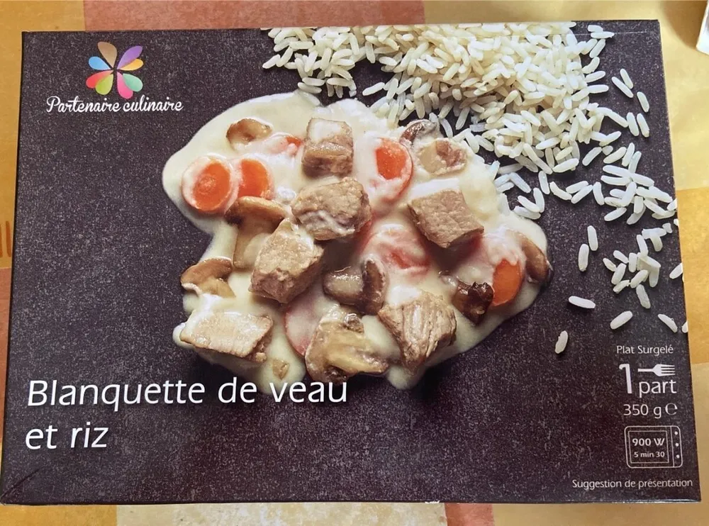 Blanquette de veau et riz