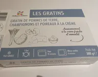 Gratin de pommes de terre champignons et poireaux à la crème