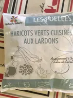 Haricots verts cuisinés aux lardons