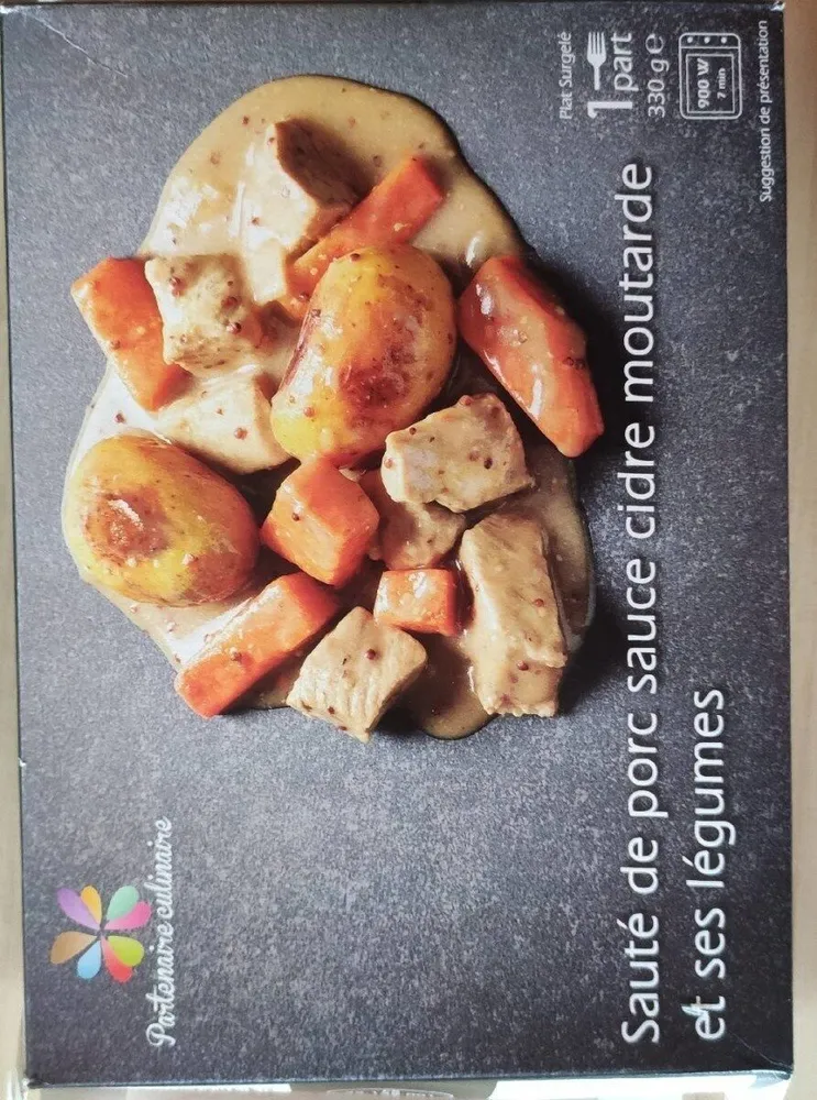 Sauté de porc sauce cidre moutarde et ses légumes