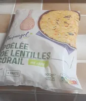 Poelée de lentillles corail