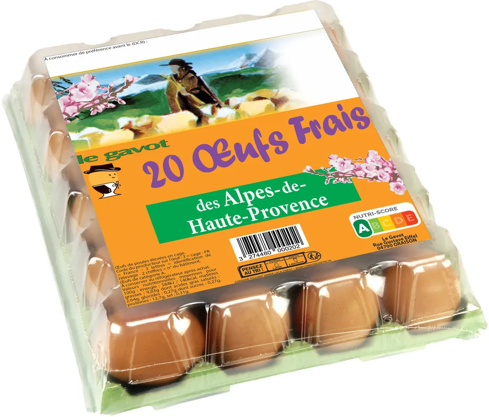 20 œufs frais
