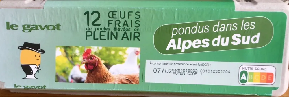 12 oeufs frais