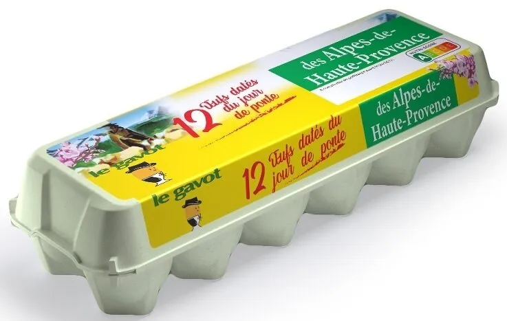 12 œufs Le Gavot datés du jour de ponte
