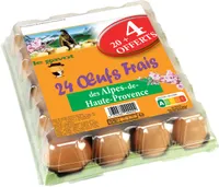 20 + 4 œufs frais offerts