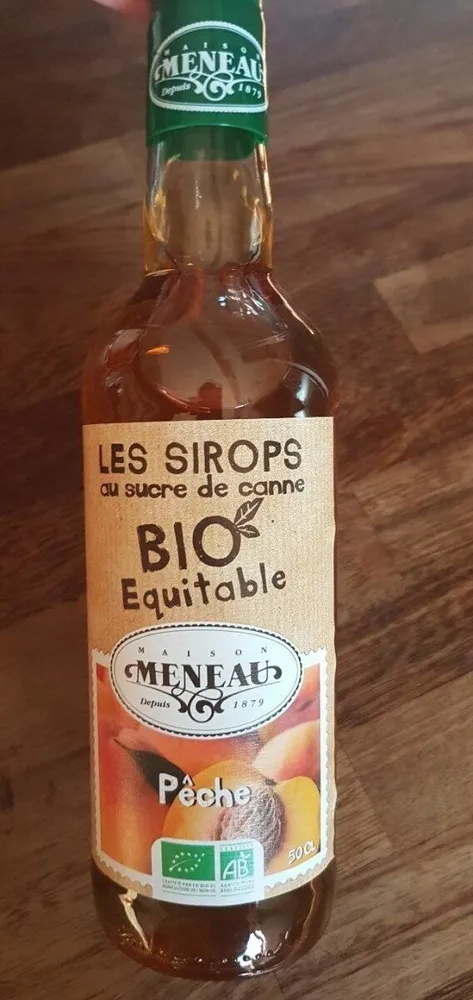 Sirop au sucre de canne - pêche