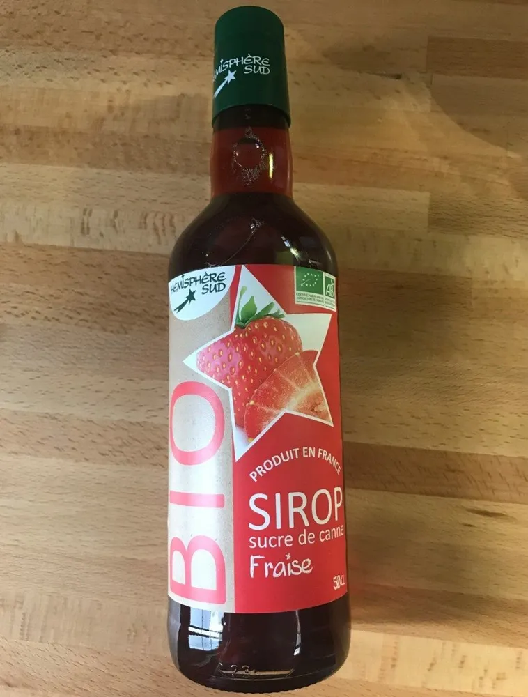 Sirop sucre de canne Fraise