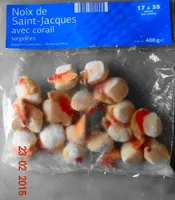 Noix de Saint-Jacques avec corail - Surgelées