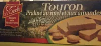 Touron praline au miel et aux amandes Le Tech
