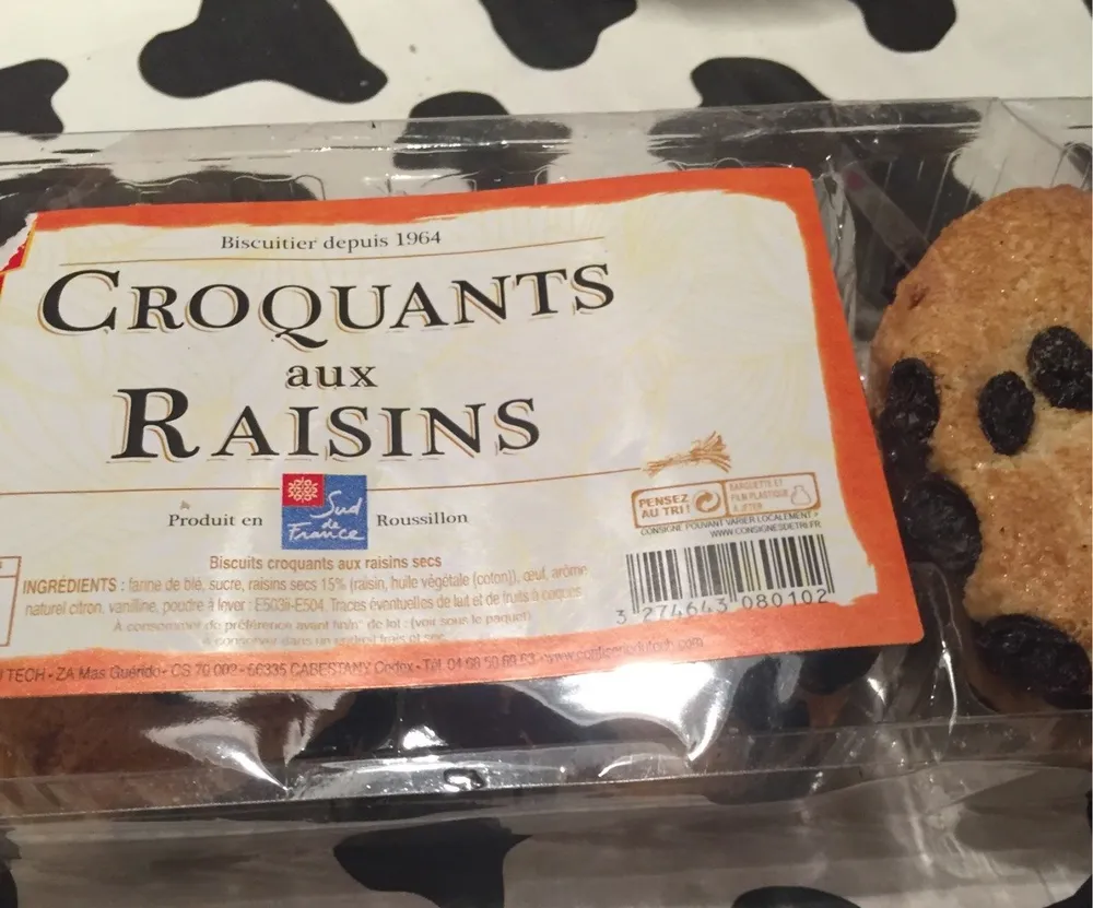 Croquants aux raisins