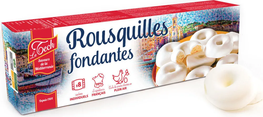 Biscuit fondant enrobé de meringue