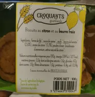 Croquants gourmands biscuits au citron et au beurre frais