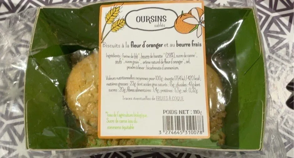 Biscuits a la fleur d’oranger et au beurre frais