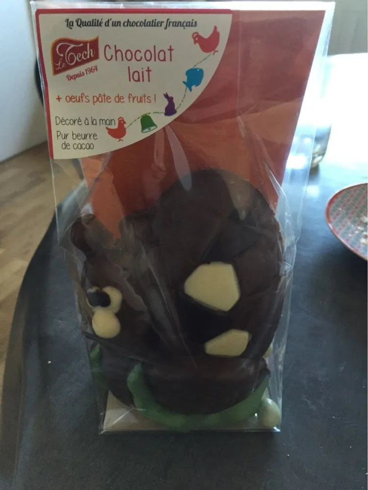 Chocolat au lait+oeufs et pate de fruit