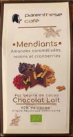Mendiants amandes caramelisées raisin et cranberries