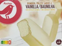 Helado bombón palito sabor Vainilla con Choc Bco