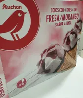 Conos con fresa sabor a nata