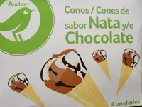 Cono sabor nata y chocolate