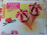 6 Cônes Vanille et Fraise Crousty