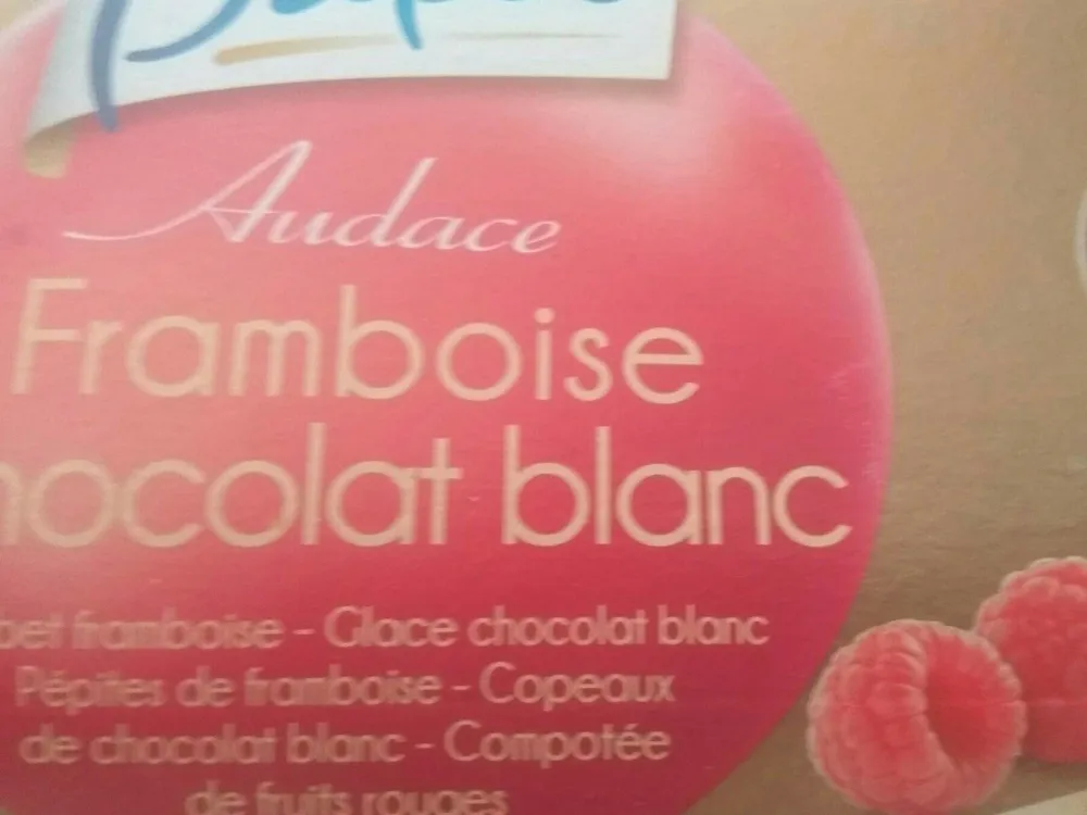 Audace framboise chocolat blanc