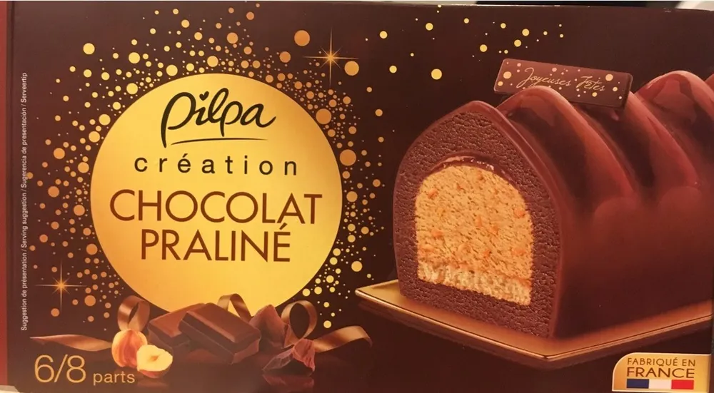 Buche glacée création chocolat praliné