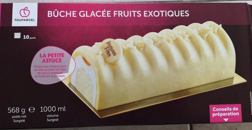 Bûche glacée fruits exotiques