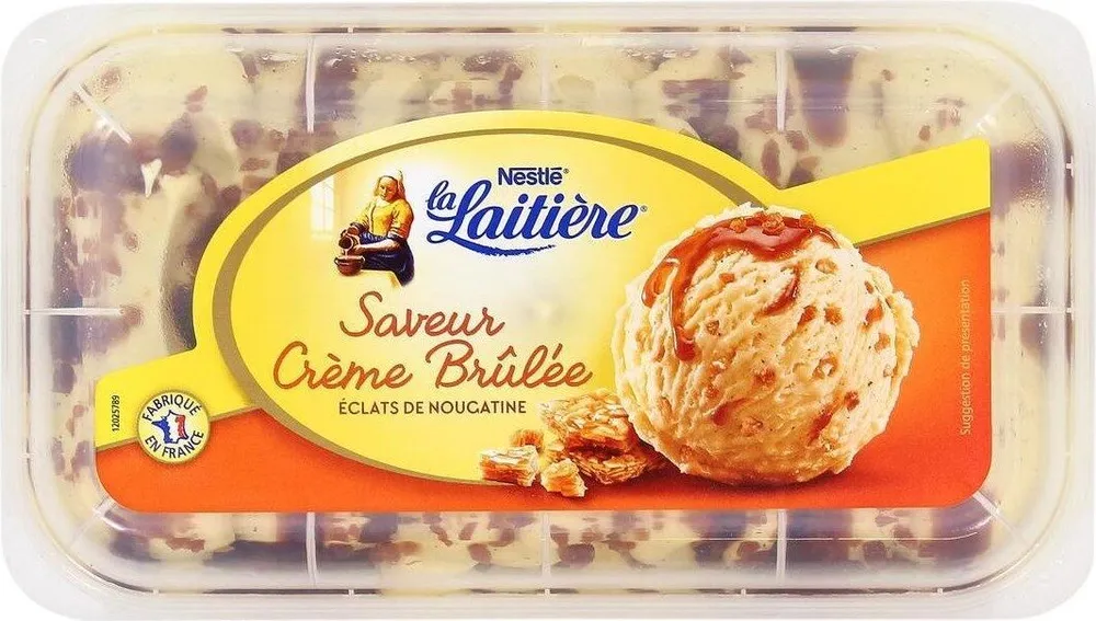 Crème glacée saveur crème brûlée