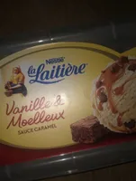 Crème glace vanille moelleux, sauce caramel