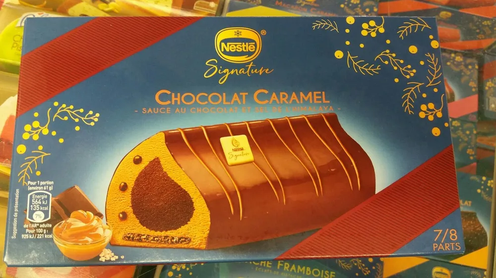 Buche chocolat caramel
