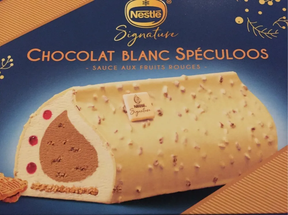 Buche glacée chocolat blanc spéculooos signature