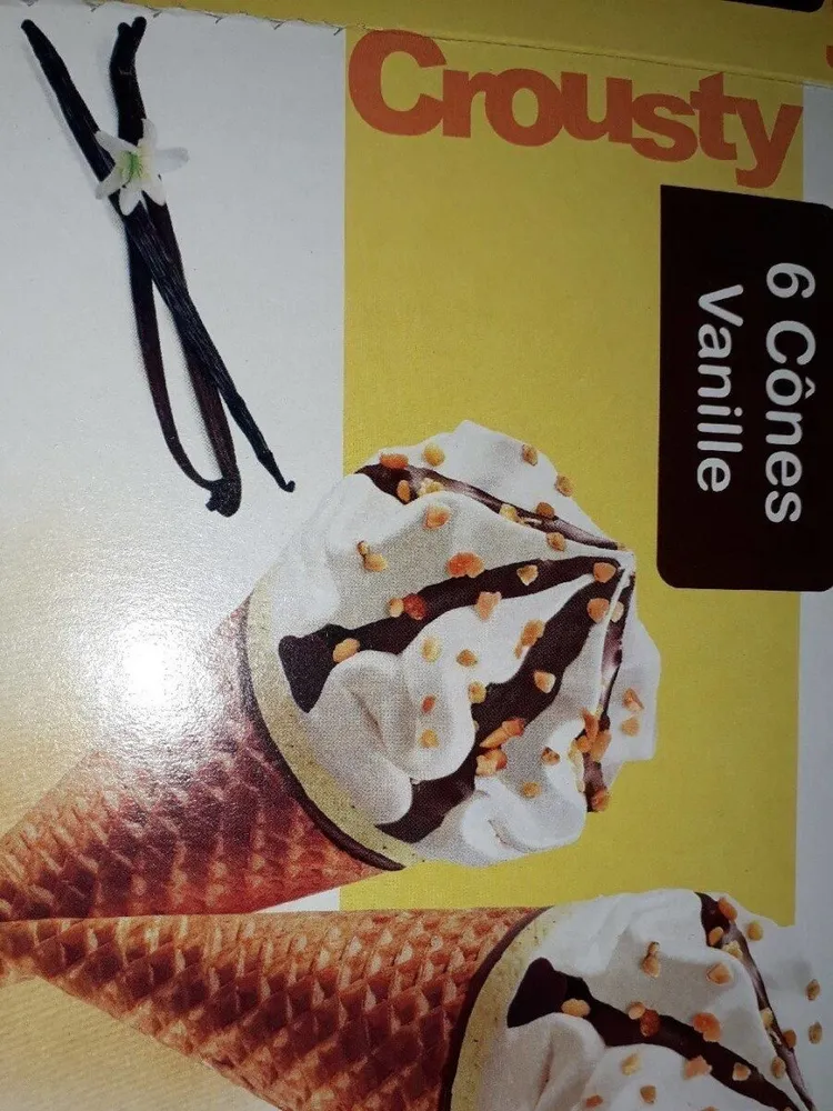 6 cônes vanille