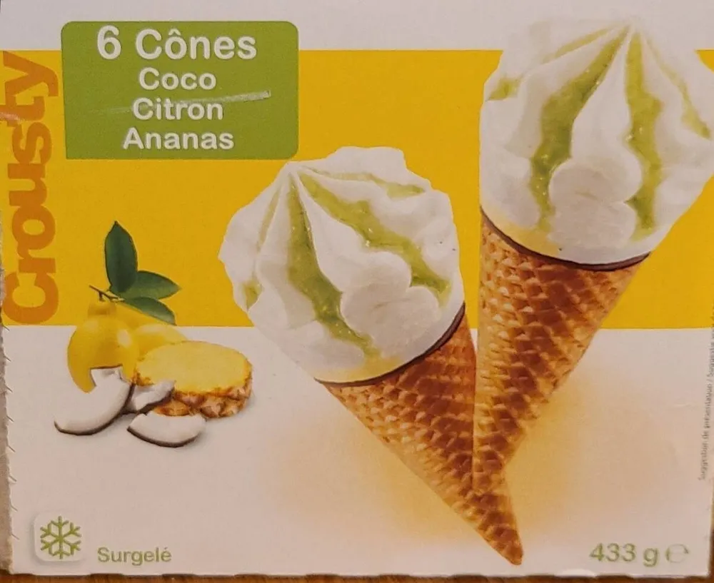 Cônes coco citron ananas