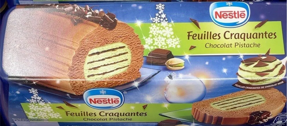 Feuilles craquantes chocolat pistache