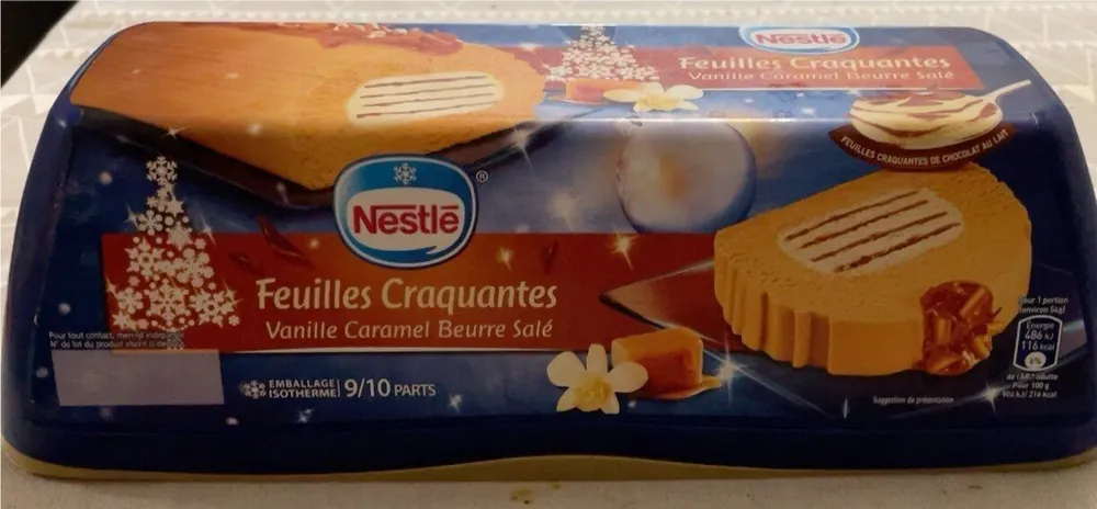 Feuilles craquantes vanille caramel beurre salé