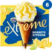 Extrême sorbets citrons citrons jaune et vert x 6