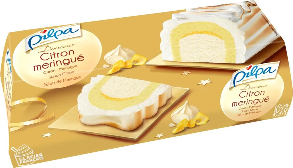 Bûche glacée citron meringuée