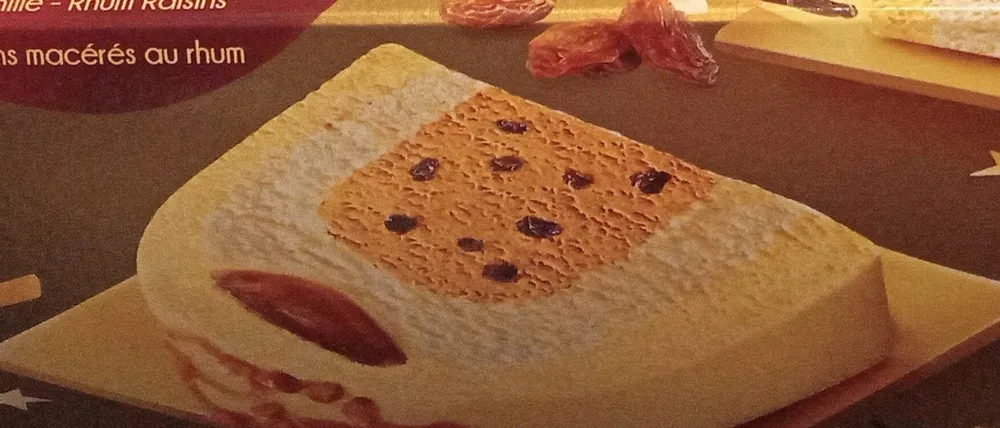 Glace pilpa vanille rhum raisins