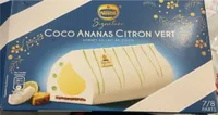 Coco ananas citron vert sorbet au lait de coco