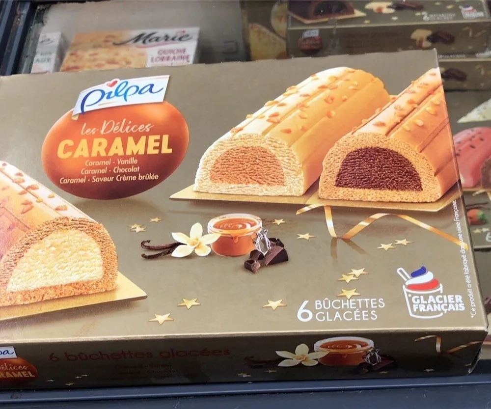Les délices caramel 6 bûchettes glacées