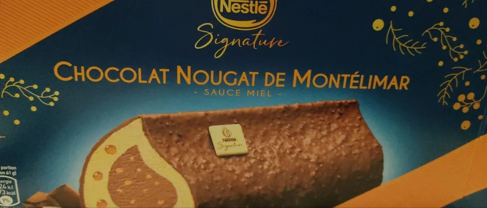 Bûche chocolat nougat de Montélimar