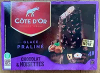 Glace praliné chocolat et noisette
