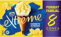 Extrême Sorbet citron x 8 cônes format familial