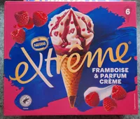Glace Extrême Framboise & parfum crème x 6