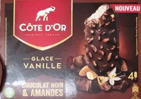 Glace vanille, chocolat noir et amandes 4 x 65 g