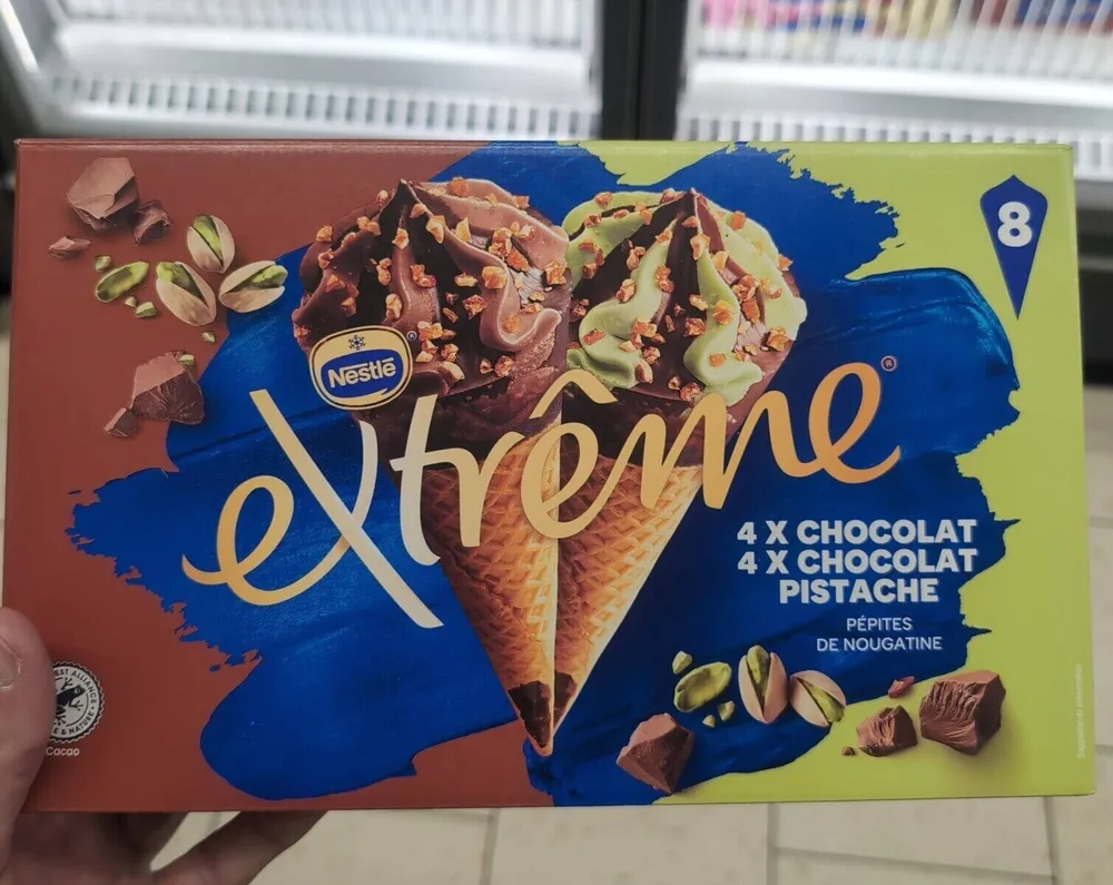 Glace pistache chocolat