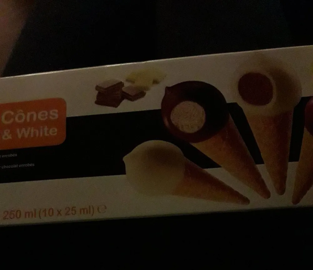 Mini cones black and white