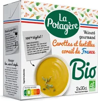Velouté gourmand Carottes Lentilles Corail BIO