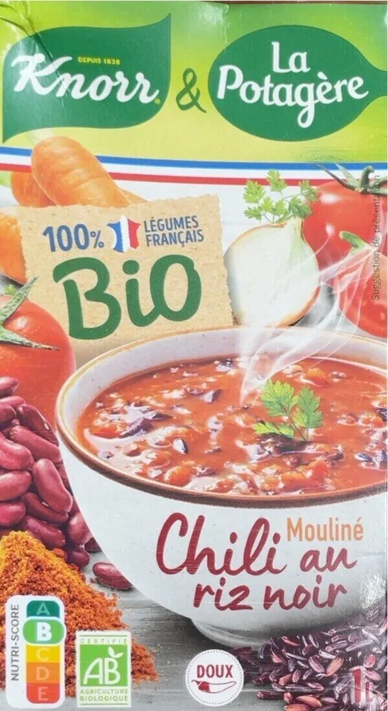 Chili au riz noir mouliné