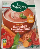 Velouté de tomates lentilles corail
