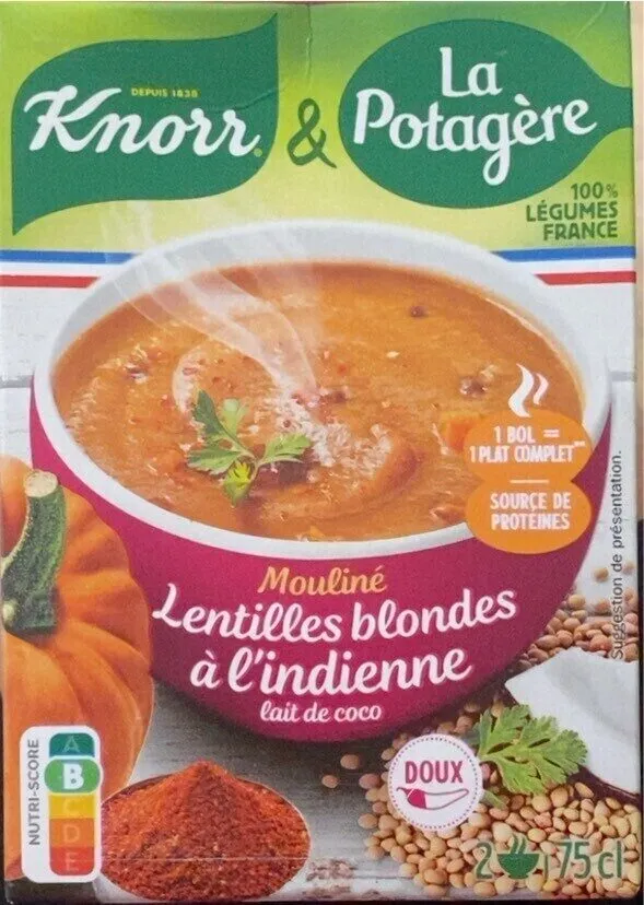 Mouliné Lentilles blondes à l'indienne lait de coco